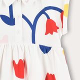 Baby overalls with collar - cream