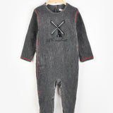 בייביגרו קטיפה תחנת רוח - אפור