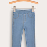 טייץ ג'ינס ארוך - תכלת