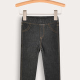 טייץ ג'ינס ארוך - שחור