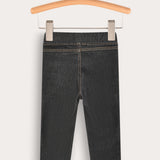 טייץ ג'ינס ארוך - שחור