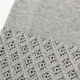 אפודת סריג עם רקמה - אפור