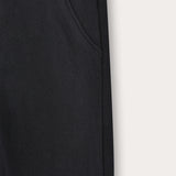 Long textured pants - black