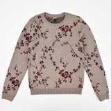 Shabbat sweater for girls with print - beige