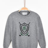 סוודר בנים מועדון גולף - אפור