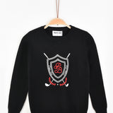 סוודר בנים מועדון גולף - שחור