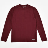 חולצת חצי גולף ריב - בורדו