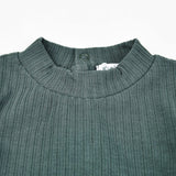 חולצת ריב בייבי חצי גולף - ירוק