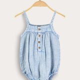 אוברול בייבי עם כתפיות - תכלת