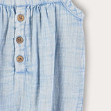 אוברול בייבי עם כתפיות - תכלת