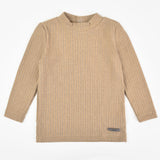 חולצת ריב בייבי חצי גולף - בז׳