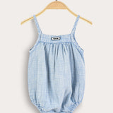 אוברול בייבי עם כתפיות - תכלת