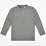 חולצת ריב בייבי חצי גולף - אפור