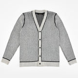 קרדיגן סריג עם כפתורים - אפור