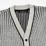 קרדיגן סריג עם כפתורים - אפור