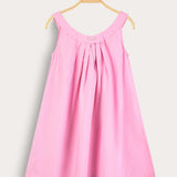 סרפן כתפיות עם קפלים - ורוד