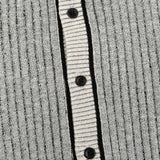 קרדיגן סריג עם כפתורים - אפור