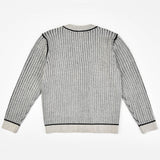 קרדיגן סריג עם כפתורים - אפור