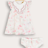 שמלת בייבי סריג - ורוד