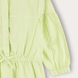 שמלת קומות עם כיווצים וסרט - ליים