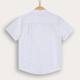 חולצת אריג מכופתרת - תכלת