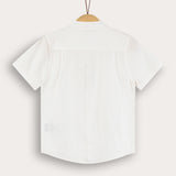 חולצת אריג מכופתרת - שמנת