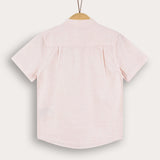 חולצת אריג מכופתרת - אפרסק