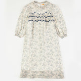 שמלת צ'ק פרחונית - כחול