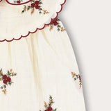 Baby set with embroidered collar - floral