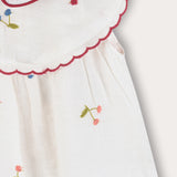 Baby Embroidered Collar Set - Cherries