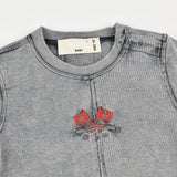 Washed Jeans Set - Gray