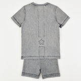 Washed Jeans Set - Gray