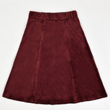חצאית פעמון מקטיפה - בורדו