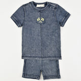 Washed Jeans Set - Navy