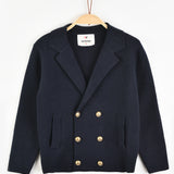 בלייזר סריג אלגנטי - נייבי