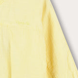 חולצת כפתורים עם צווארון סיני - צהוב