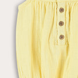 אוברול בייבי עם כתפיות - צהוב