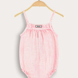 אוברול בייבי עם כתפיות - ורוד