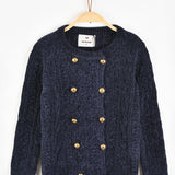 קרדיגן סריג צמות - נייבי