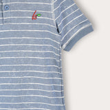 Striped shirt with embroidery - blue