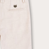 מכנסי ברמודה מחויטים - בז'