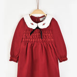 אוברול בייבי עם צווארון - בורדו