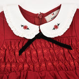 אוברול בייבי עם צווארון - בורדו