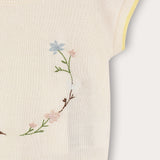 Baby Girls Set with Embroidery - White