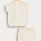 Baby Girls Set with Embroidery - White