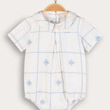 Shabbat Overalls with Embroidery X - Beige