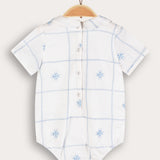 Shabbat Overalls with Embroidery X - Beige