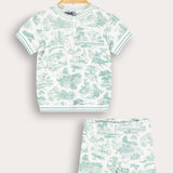 Provence Print Baby Set - Mint