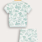 Provence Print Baby Set - Mint