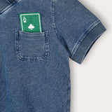 Denim shirt with embroidery - Navy